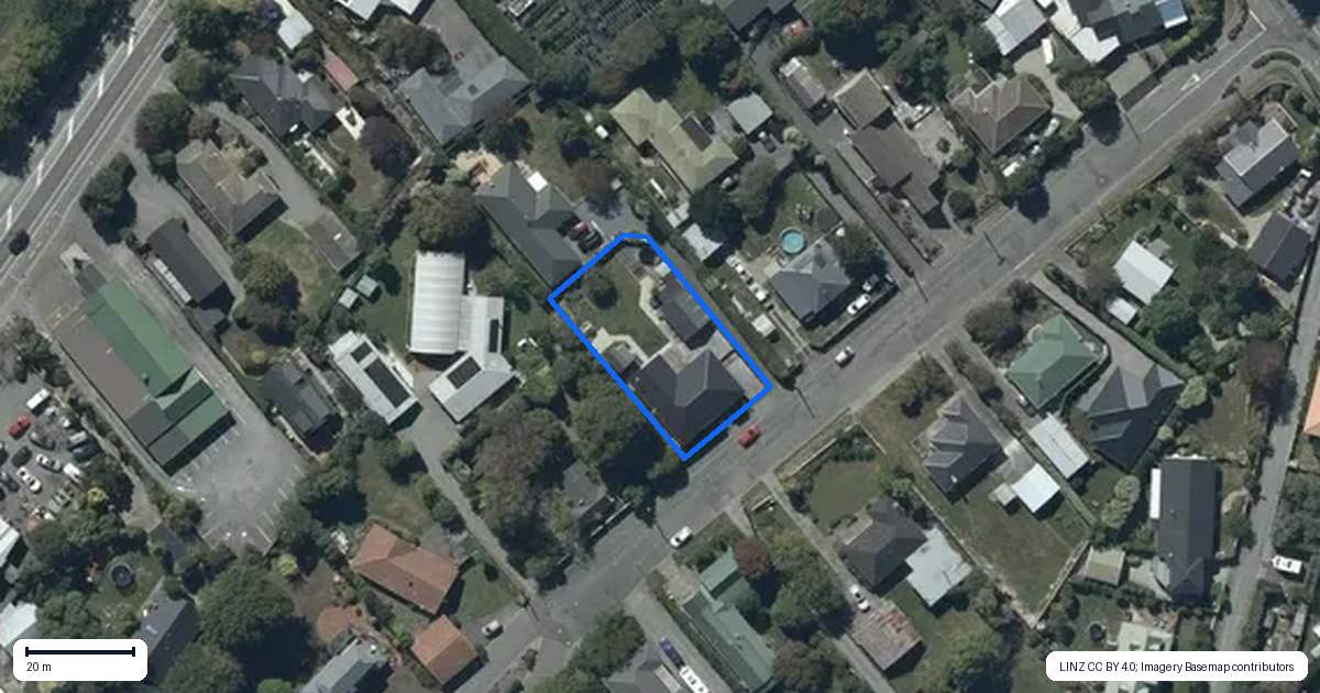 Property context map for 16 Edward Street, Prebbleton