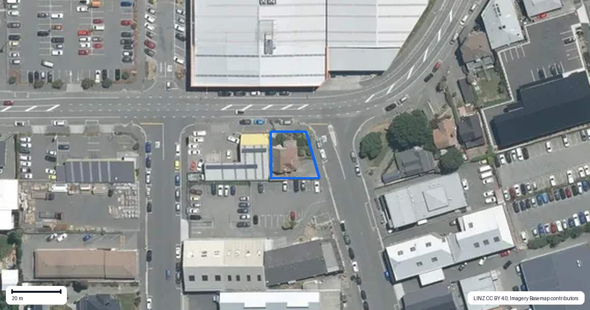 Property context map for 18 Butler Street, Timaru