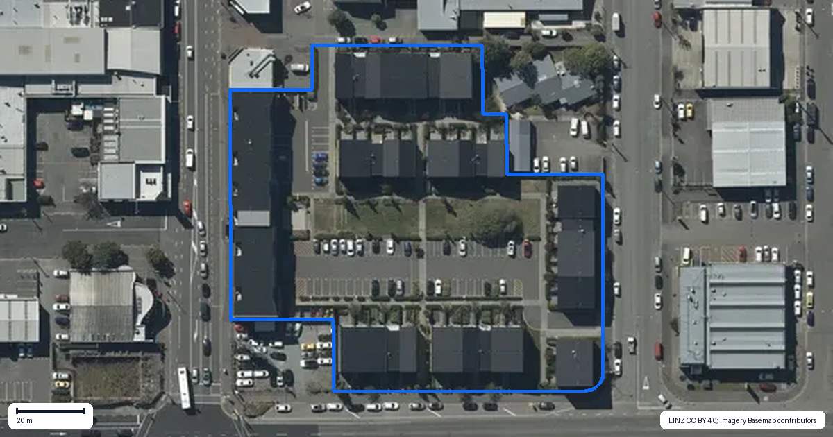 Property context map for 3/4 Waverley Street, Sydenham, Christchurch
