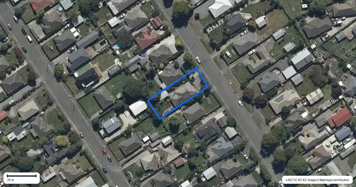 Property context map for 43 Philpotts Road, Mairehau, Christchurch