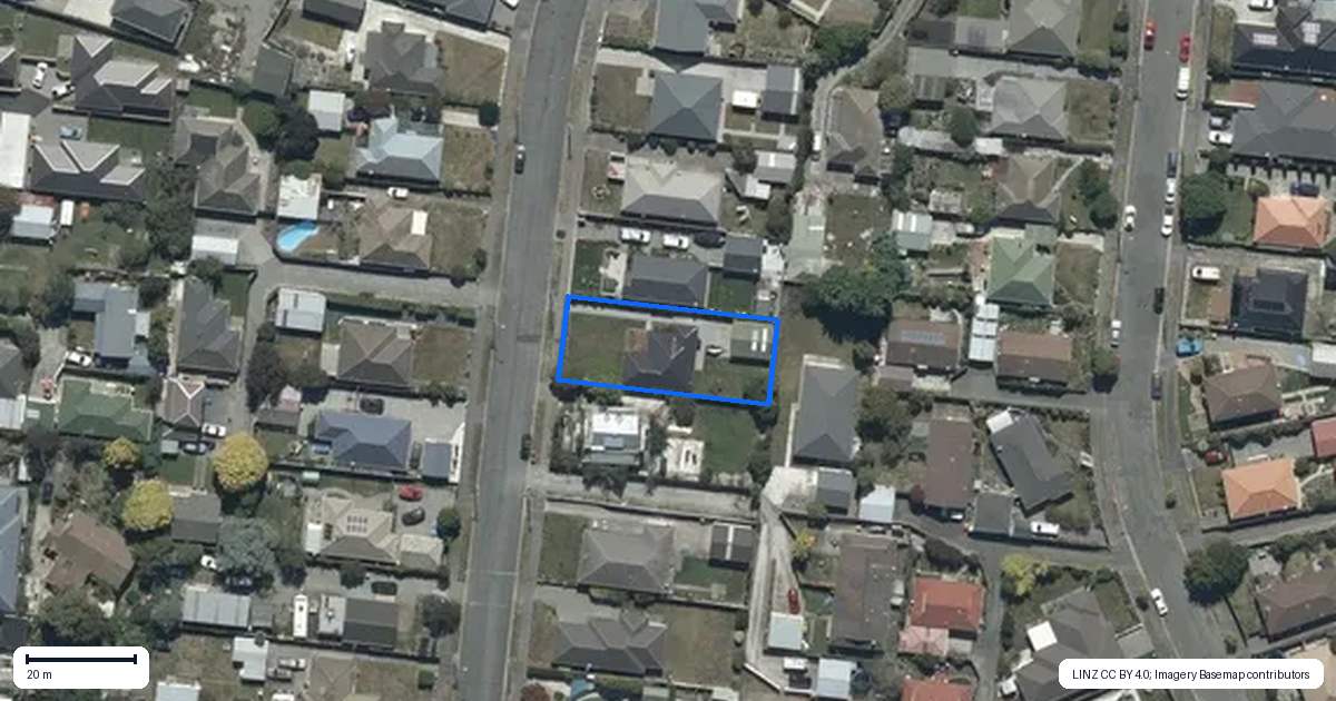 Property context map for 57 Vivian Street, Burwood, Christchurch