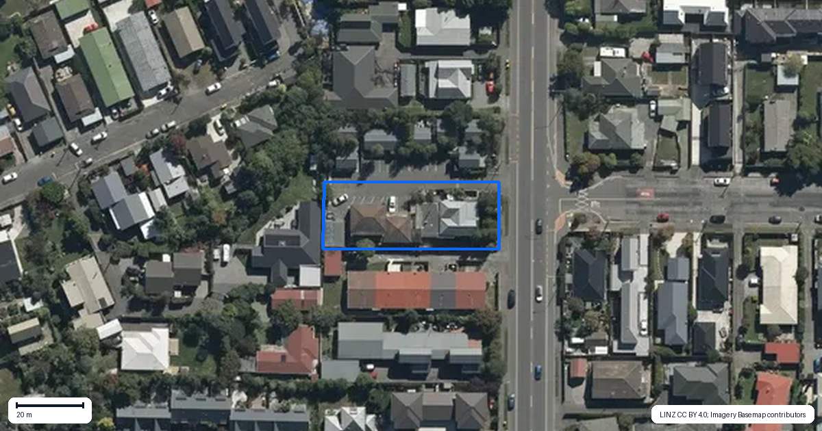 Property context map for 63 Cranford Street, St Albans, Christchurch