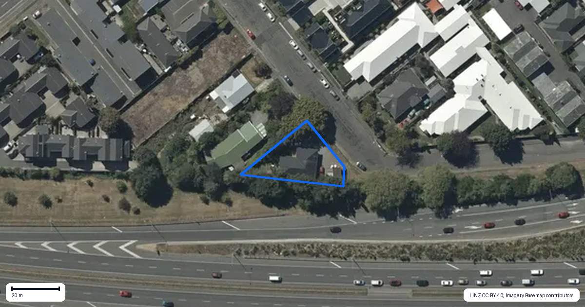 Property context map for 15 Taramea Place, Addington, Christchurch