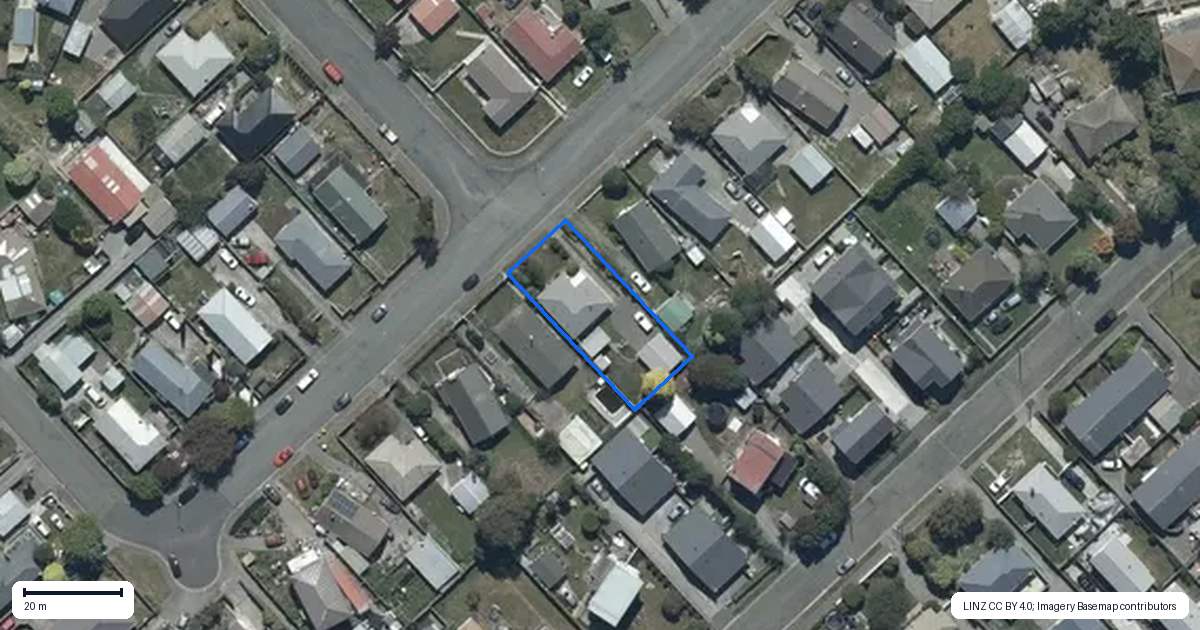Property context map for 12 Florida Street, Hornby, Christchurch