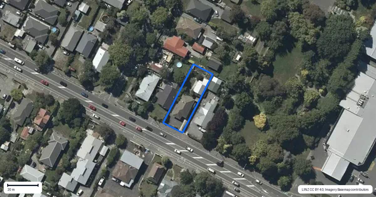 Property context map for 351 Ferry Road, Waltham, Christchurch