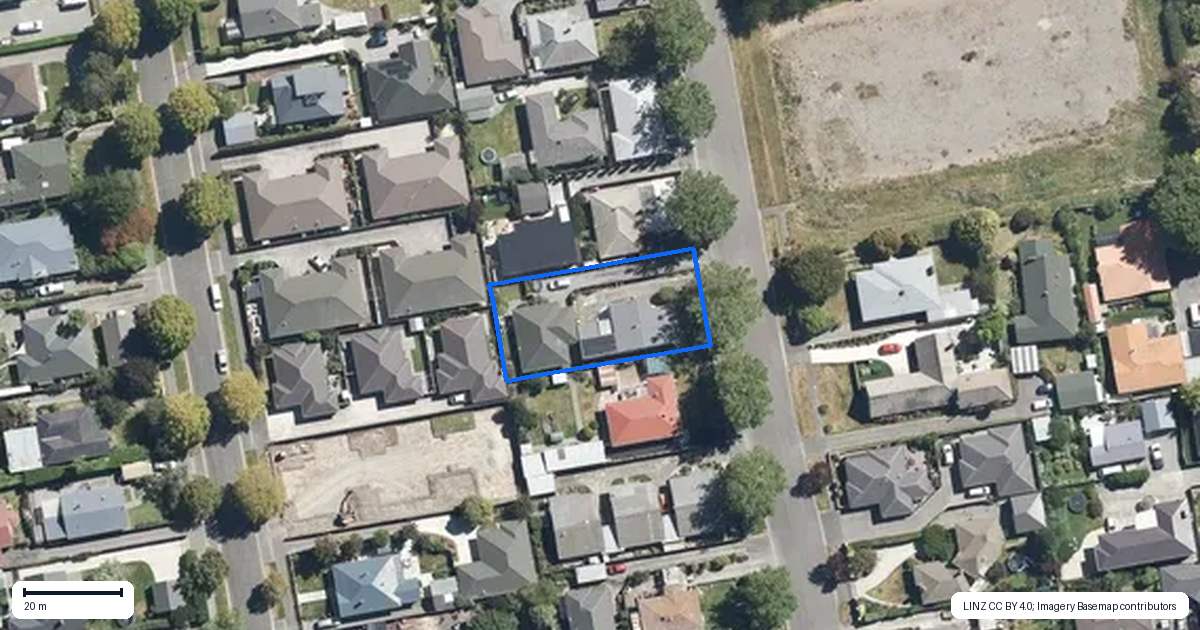 Property context map for 109B Church Street, Rangiora