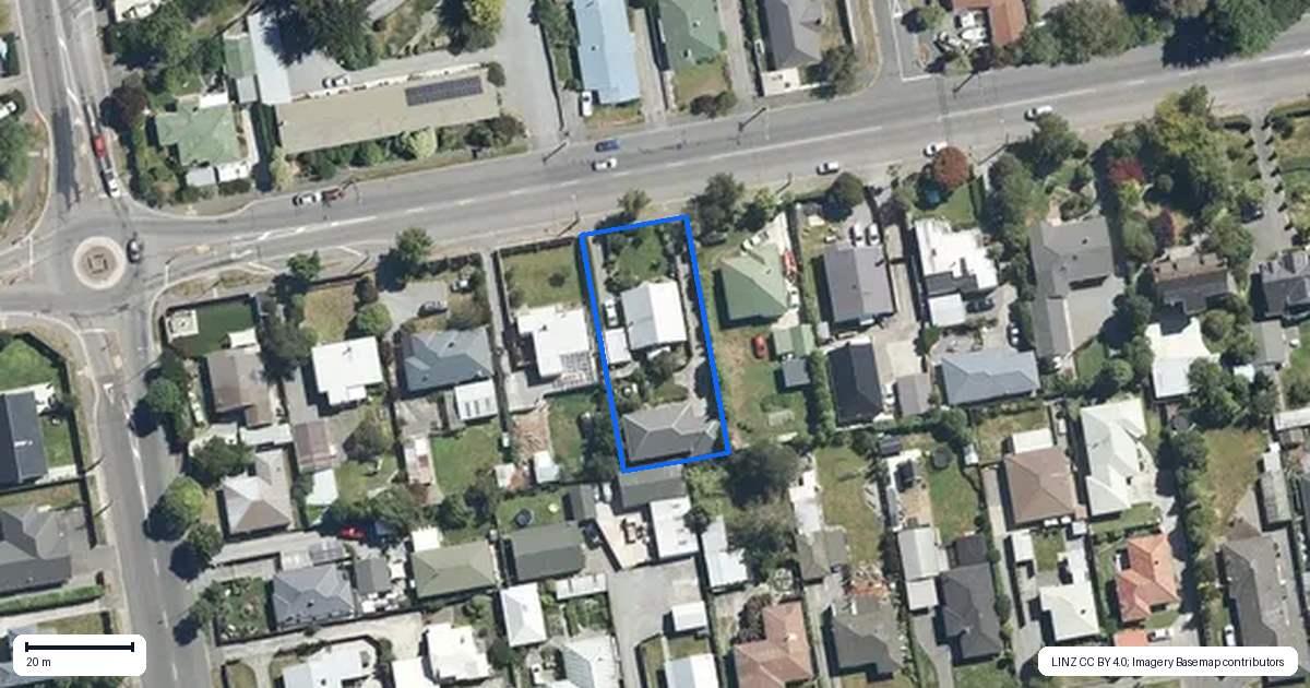 Property context map for 431B High Street, Rangiora