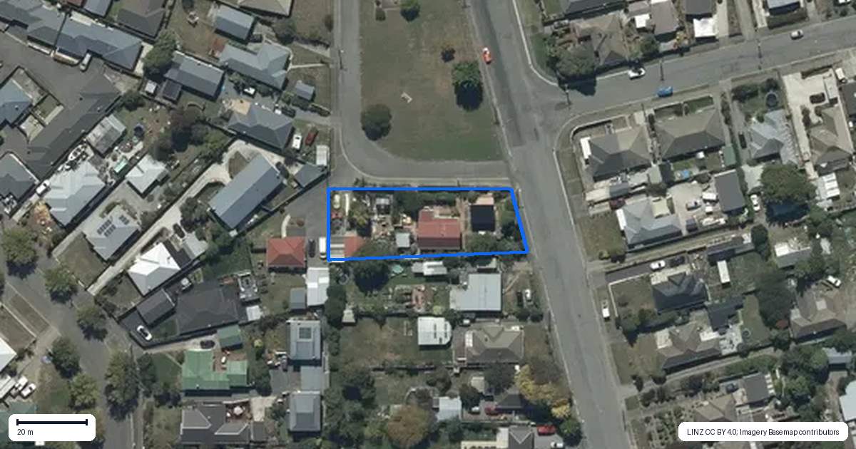 Property context map for 36 Cuffs Road, Wainoni, Christchurch