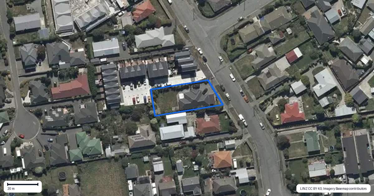 Property context map for 21 Bampton Street, Burwood, Christchurch