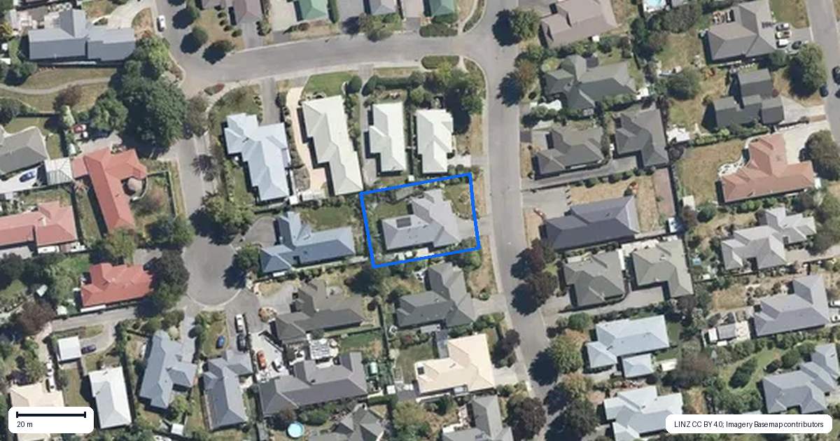 Property context map for 205 White Street, Rangiora