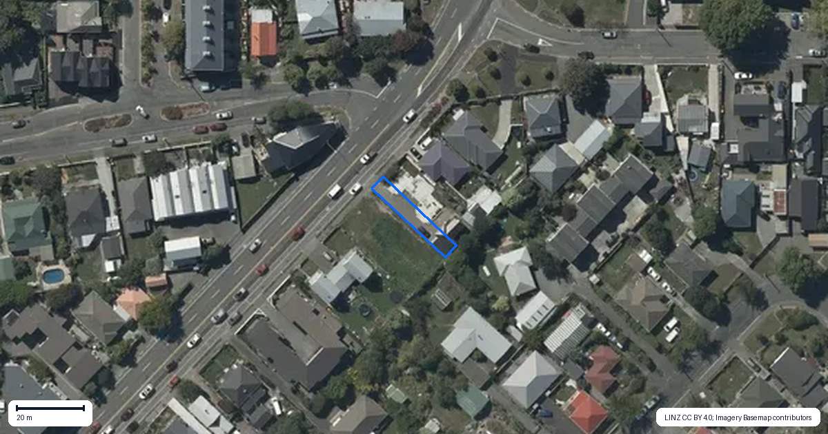 Property context map for 44 Burlington Street, Sydenham, Christchurch