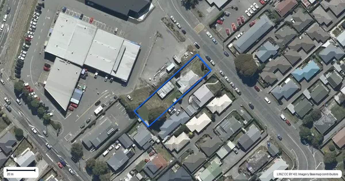 Property context map for 20 Tower Street, Hornby, Christchurch