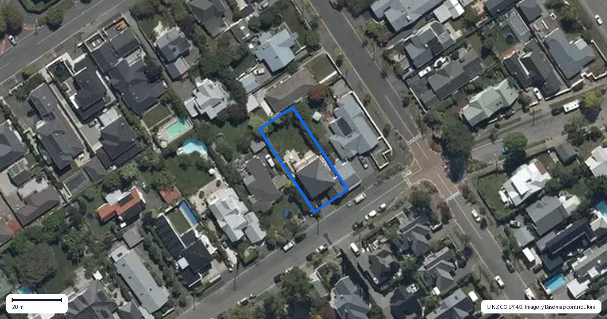Property context map for 77 Chapter Street, St Albans, Christchurch