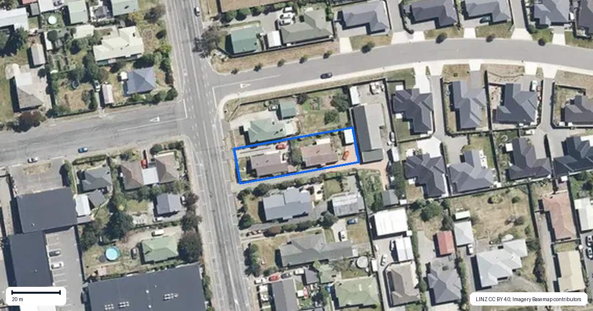 Property context map for 86A East Belt, Rangiora