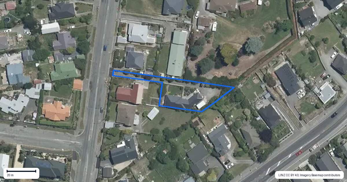 Property context map for 21A Newman Street, Waimataitai, Timaru