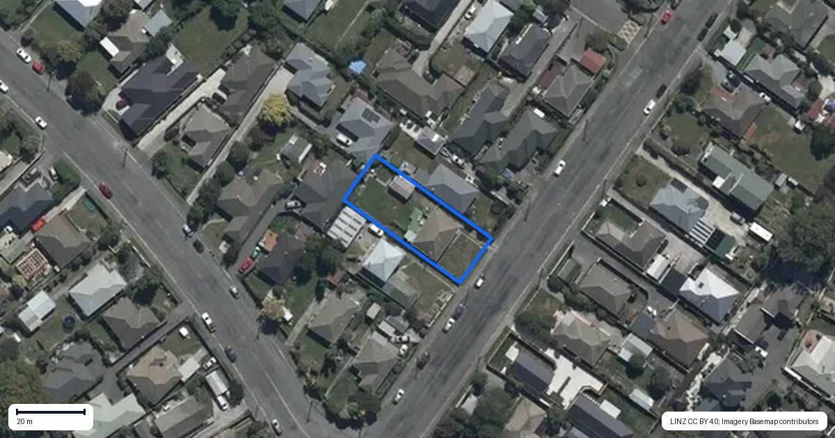 Property context map for 18 Harris Crescent, Papanui, Christchurch