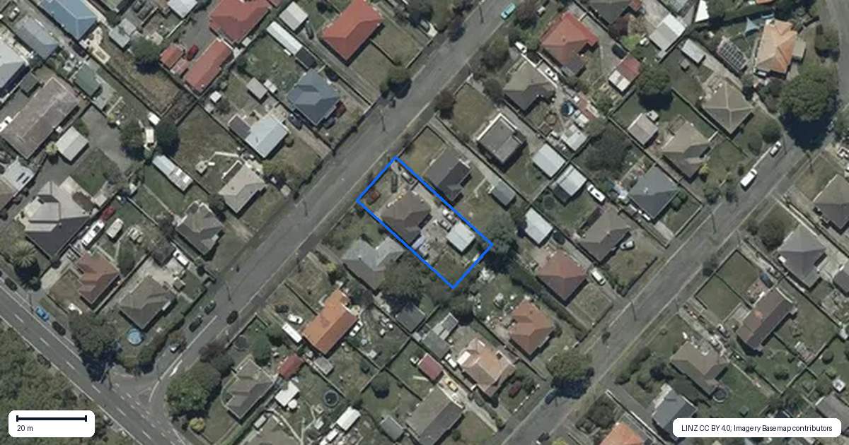 Property context map for 8 Jollie Street, Linwood, Christchurch