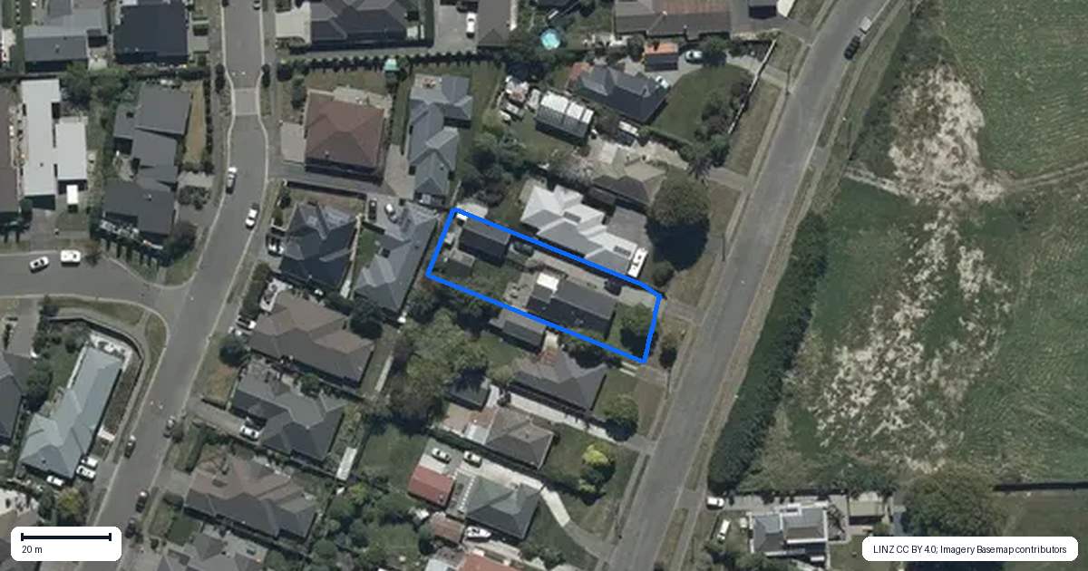 Property context map for 433 Hills Road, Mairehau, Christchurch