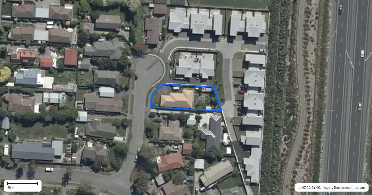 Property context map for 8 Edron Place, Redwood, Christchurch