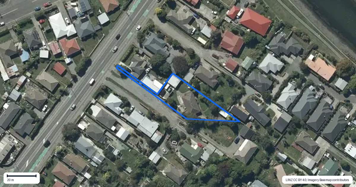 Property context map for 47A Rutherford Street, Woolston, Christchurch