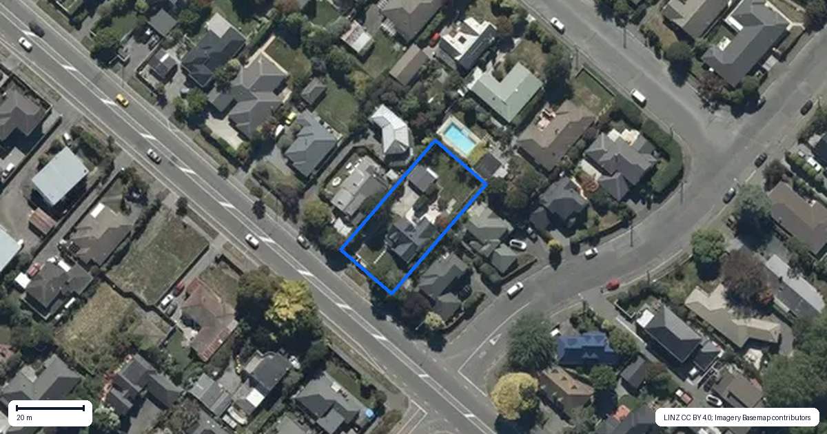 Property context map for 66 Memorial Avenue, Ilam, Christchurch