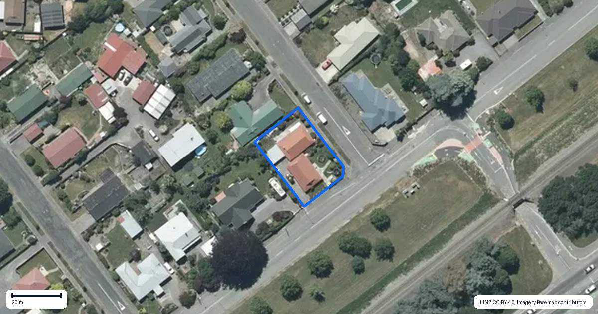 Property context map for 3 Jordan Avenue, Tinwald, Ashburton