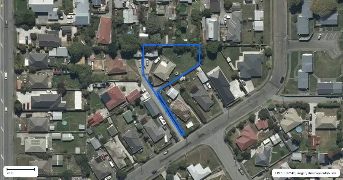 Property context map for 21 Wildwood Avenue, Wainoni, Christchurch
