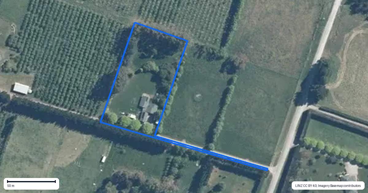 Property context map for 921 Downs Road, Eyrewell, West Eyreton