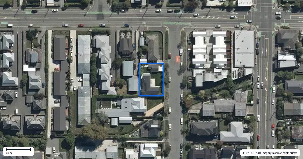 Property context map for 141 Packe Street, Edgeware, Christchurch