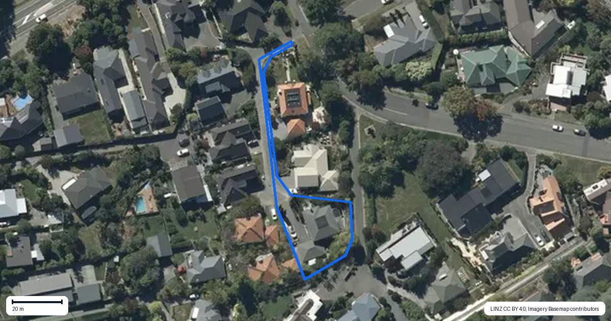 Property context map for 3 Trumble Lane, Huntsbury, Christchurch
