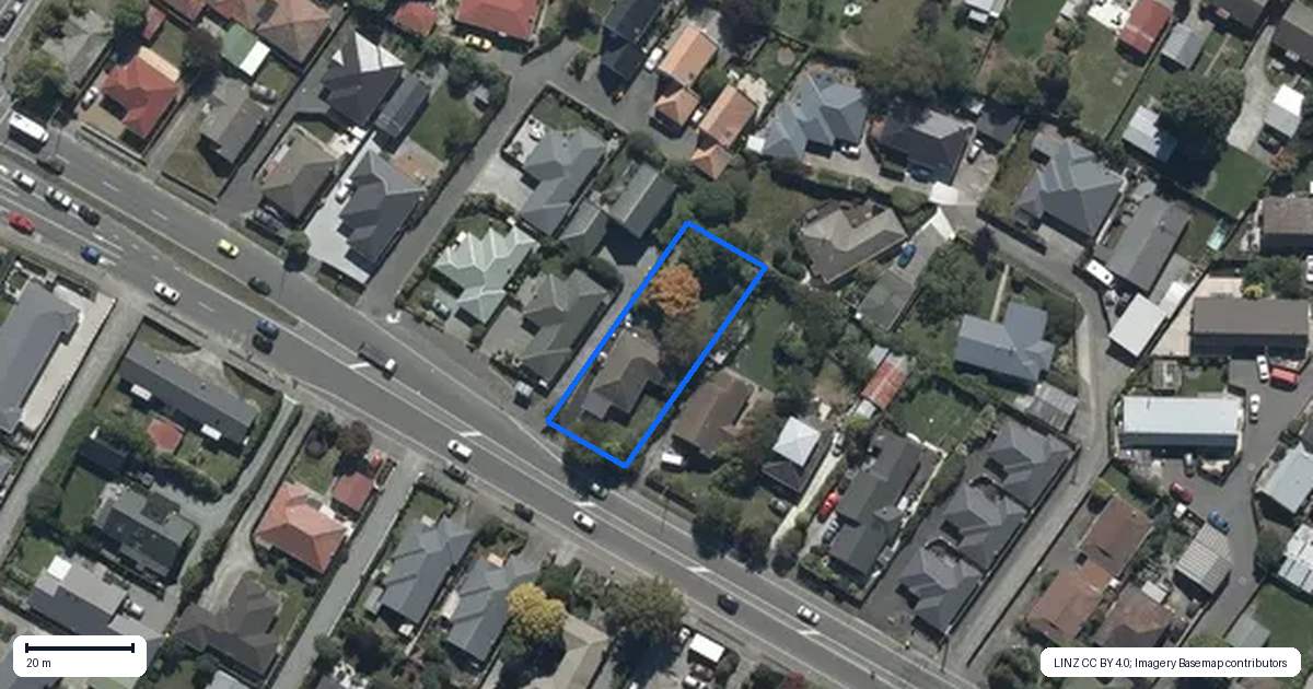 Property context map for 186 Harewood Road, Papanui, Christchurch