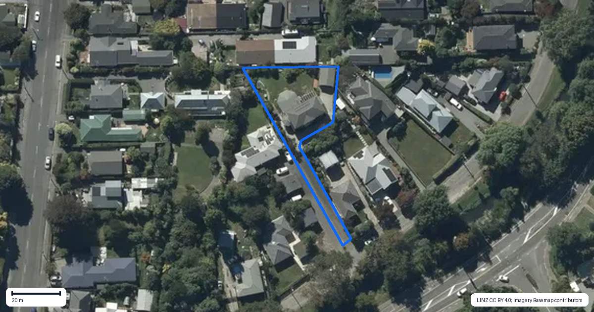Property context map for 33 Eastern Terrace, Beckenham, Christchurch
