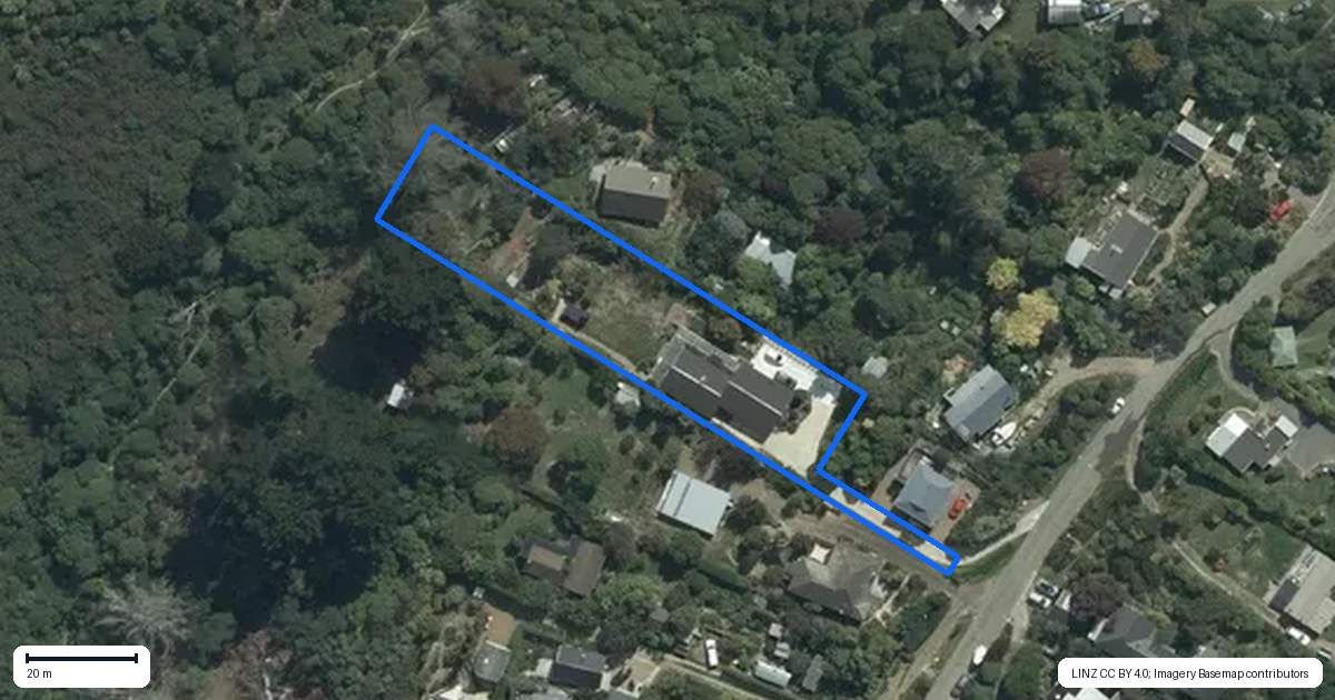Property context map for 7 Te Papau Crescent, Diamond Harbour