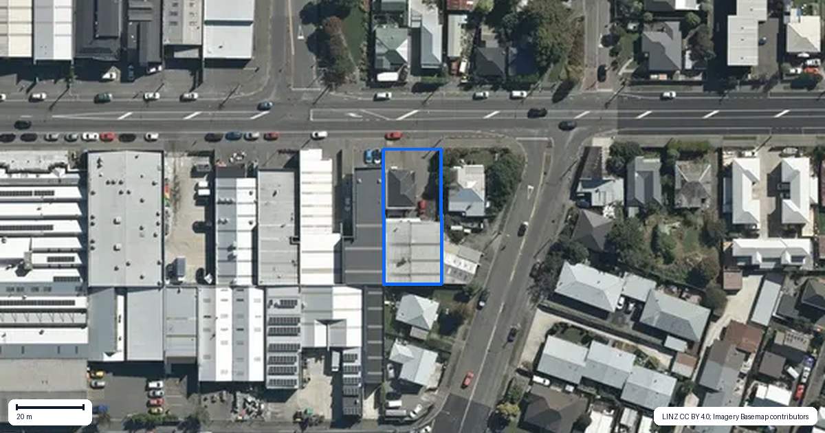 Property context map for 484 Tuam Street, Phillipstown, Christchurch