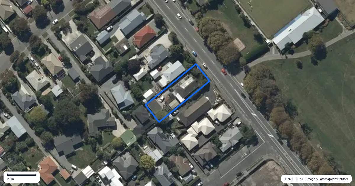 Property context map for 321 Barrington Street, Spreydon, Christchurch