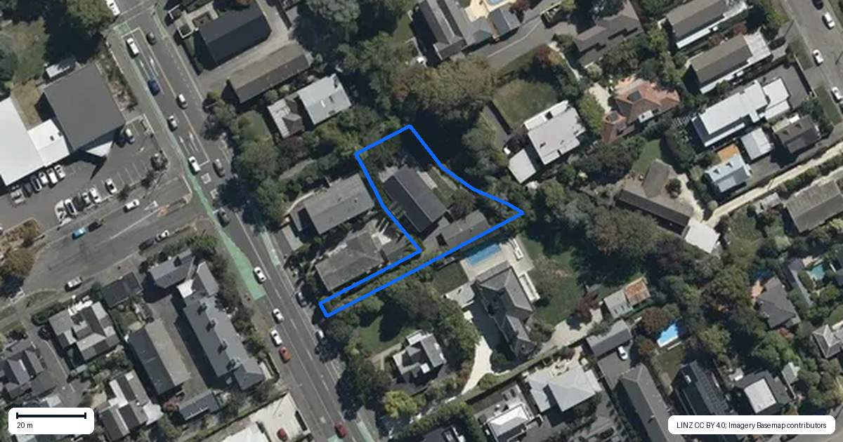 Property context map for 154 Papanui Road, Merivale, Christchurch