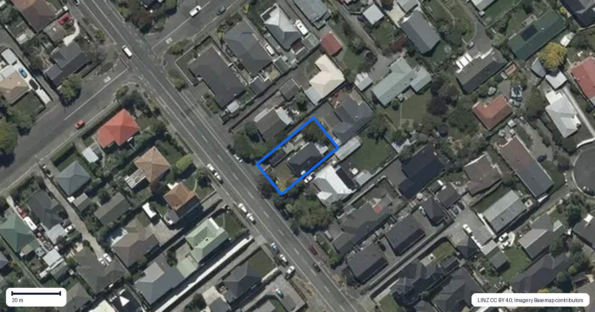 Property context map for 270 Lyttelton Street, Spreydon, Christchurch