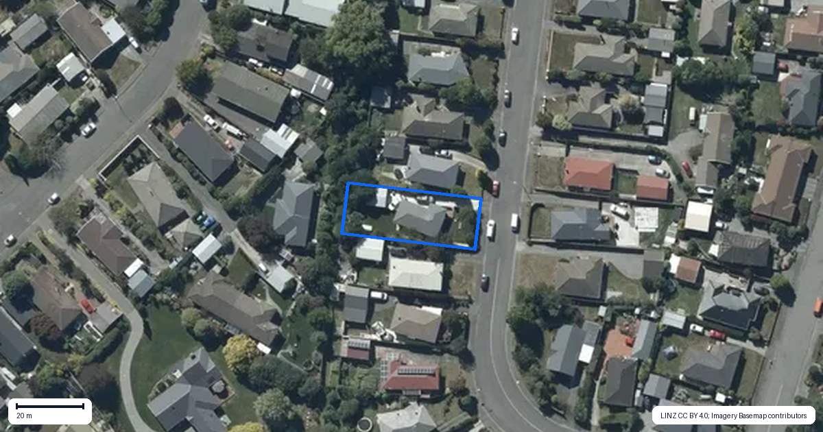 Property context map for 103 Wales Street, Halswell, Christchurch