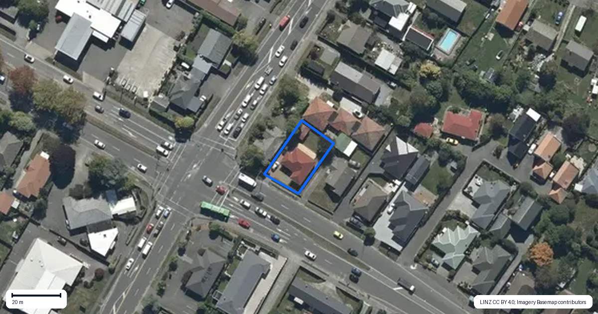 Property context map for 200 Harewood Road, Papanui, Christchurch