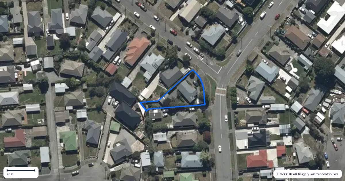 Property context map for 117 Joy Street, Shirley, Christchurch