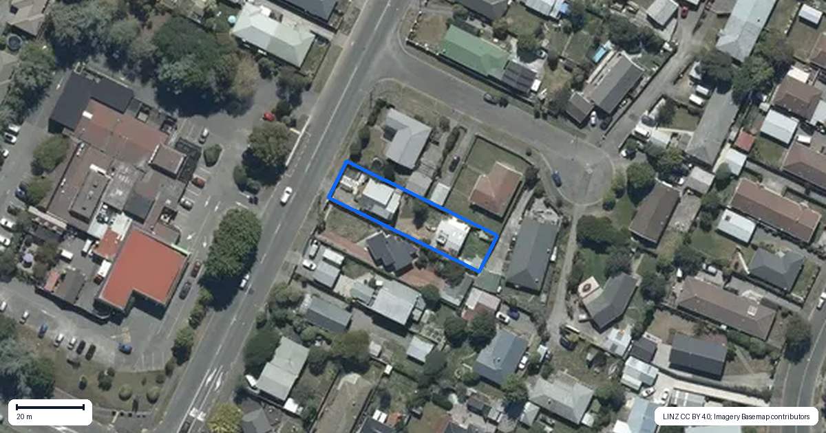 Property context map for 9 Inwoods Road, Parklands, Christchurch