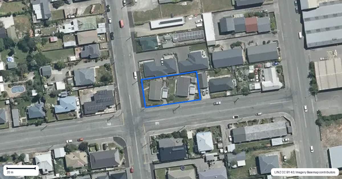 Property context map for 3A Catherine Street, Parkside, Timaru