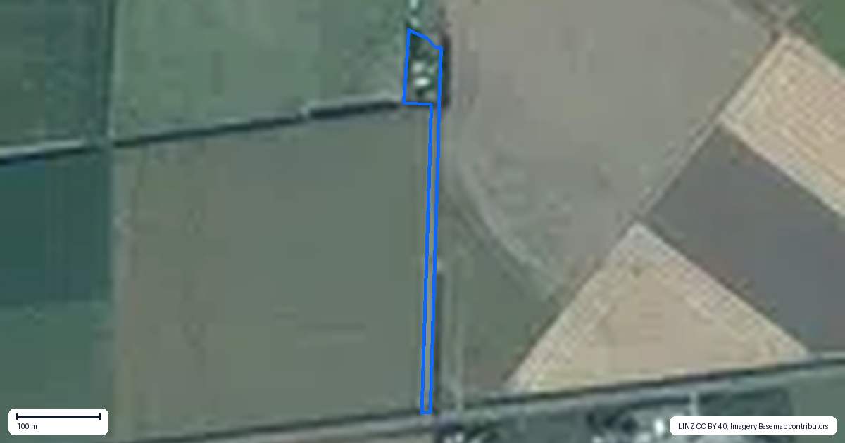 Property context map for 158 Bealey Road, Kirwee