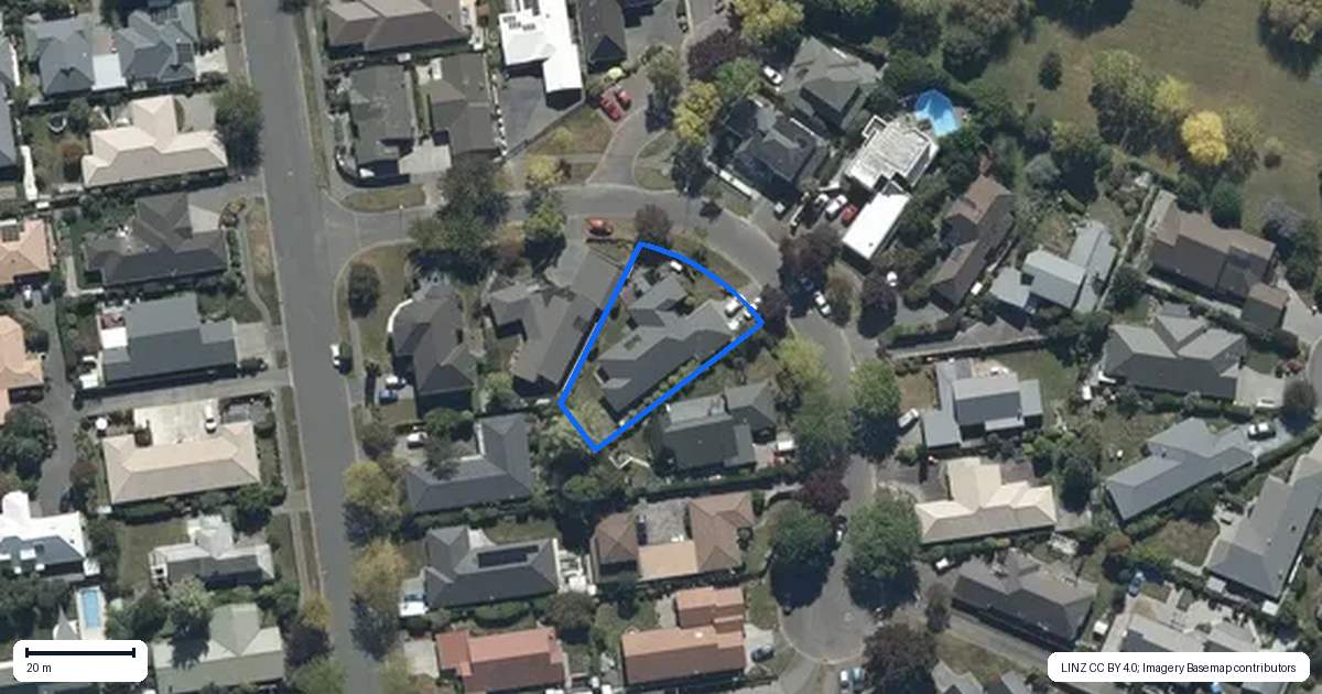Property context map for 8 Brockhall Lane, Avonhead, Christchurch