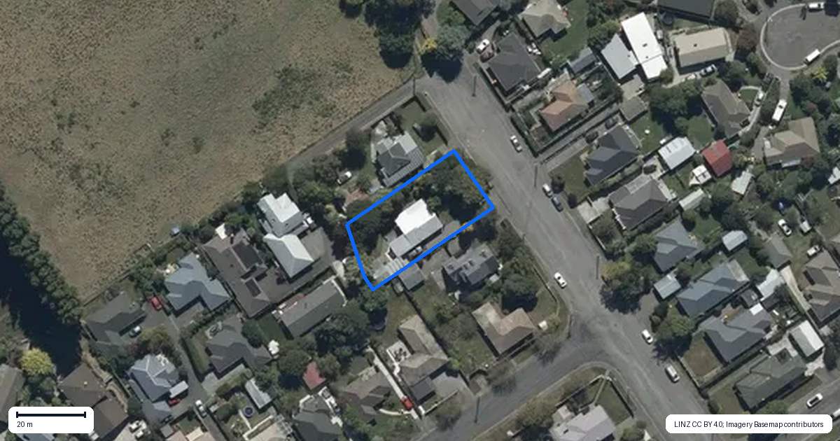 Property context map for 43 Croziers Road, St Albans, Christchurch
