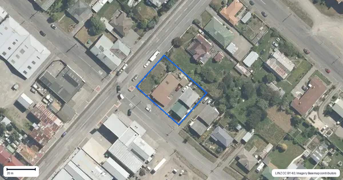Property context map for 7 Queen Street, Waimate