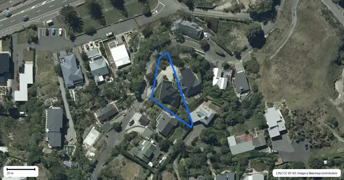 Property context map for 19 The Brae, Mount Pleasant, Christchurch