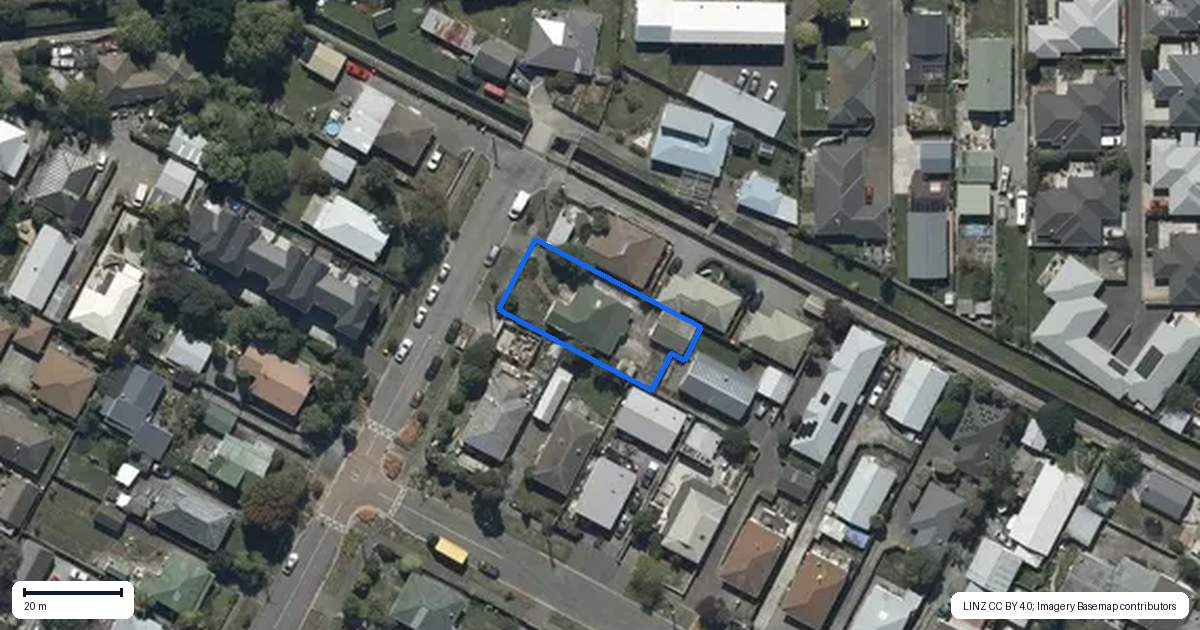 Property context map for 24 Glasgow Street, Phillipstown, Christchurch