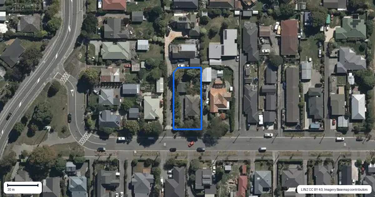 Property context map for 13 Medway Street, Richmond, Christchurch