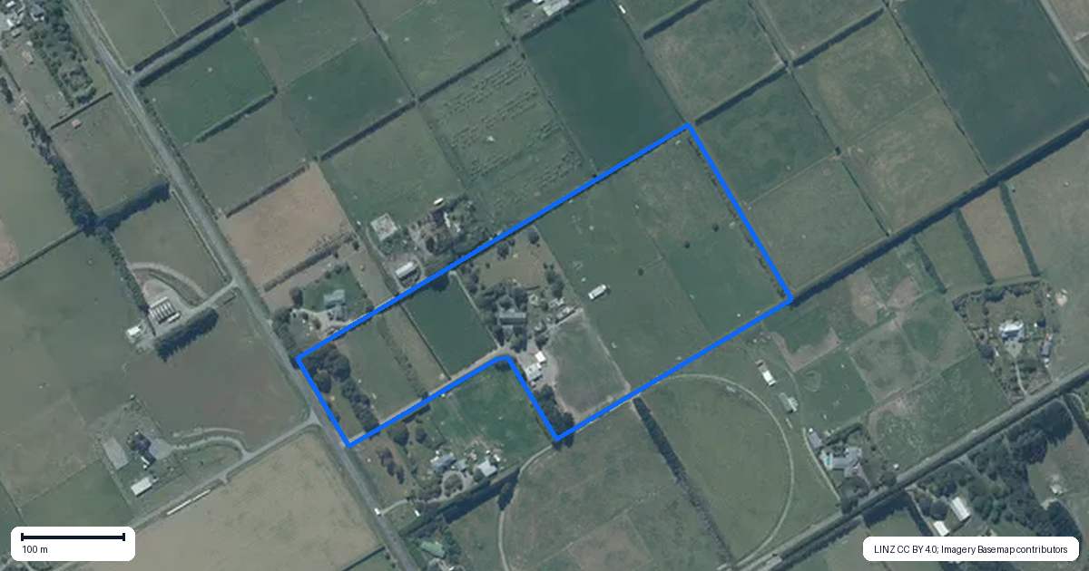 Property context map for 554 Weedons Road, Rolleston